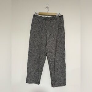 bryn Walker Wool Blend Houndstooth Pull On Crop Pants Size Large Classic Prep